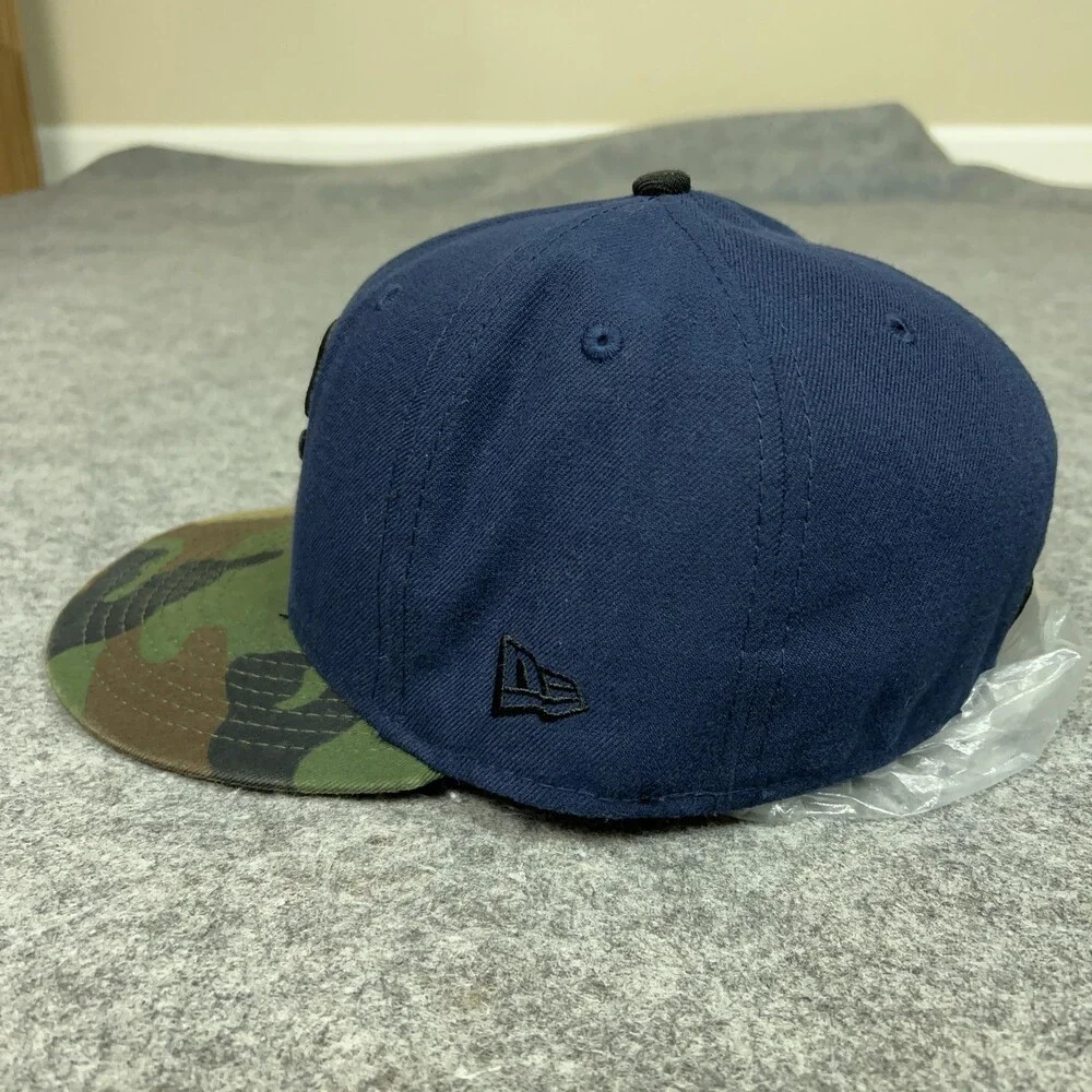 Minnesota Twins Hat‎ Cap Fitted Mens 7 1/2 Blue Camo MLB Baseball New Era